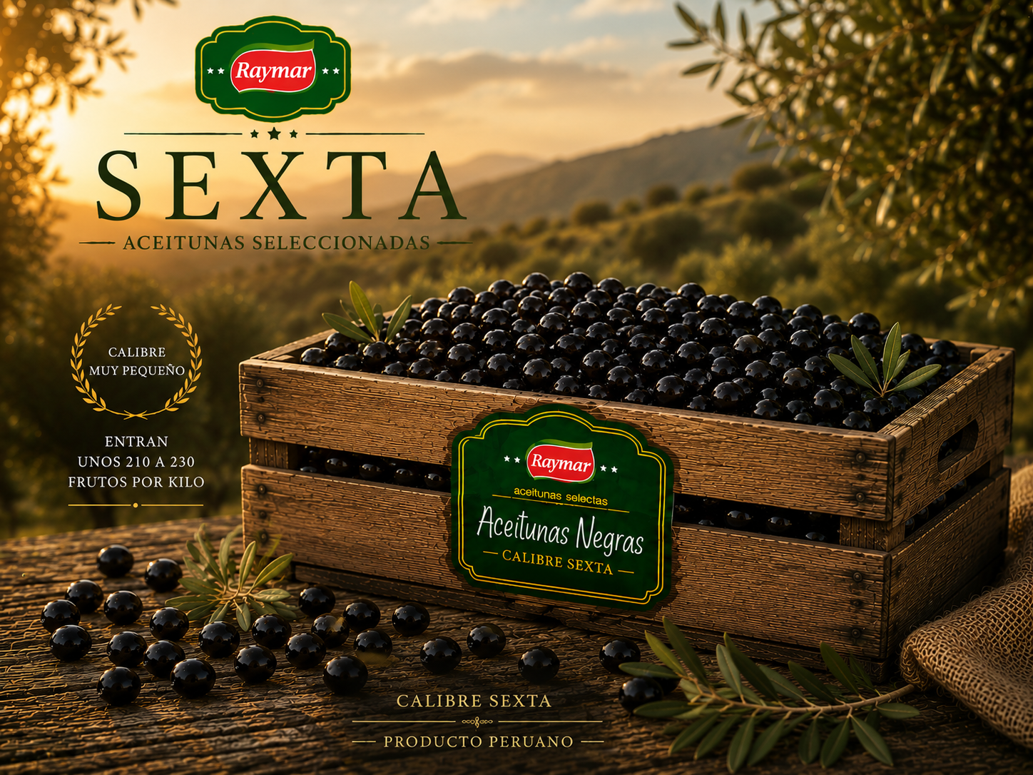 Aceitunas Calibre Sexta