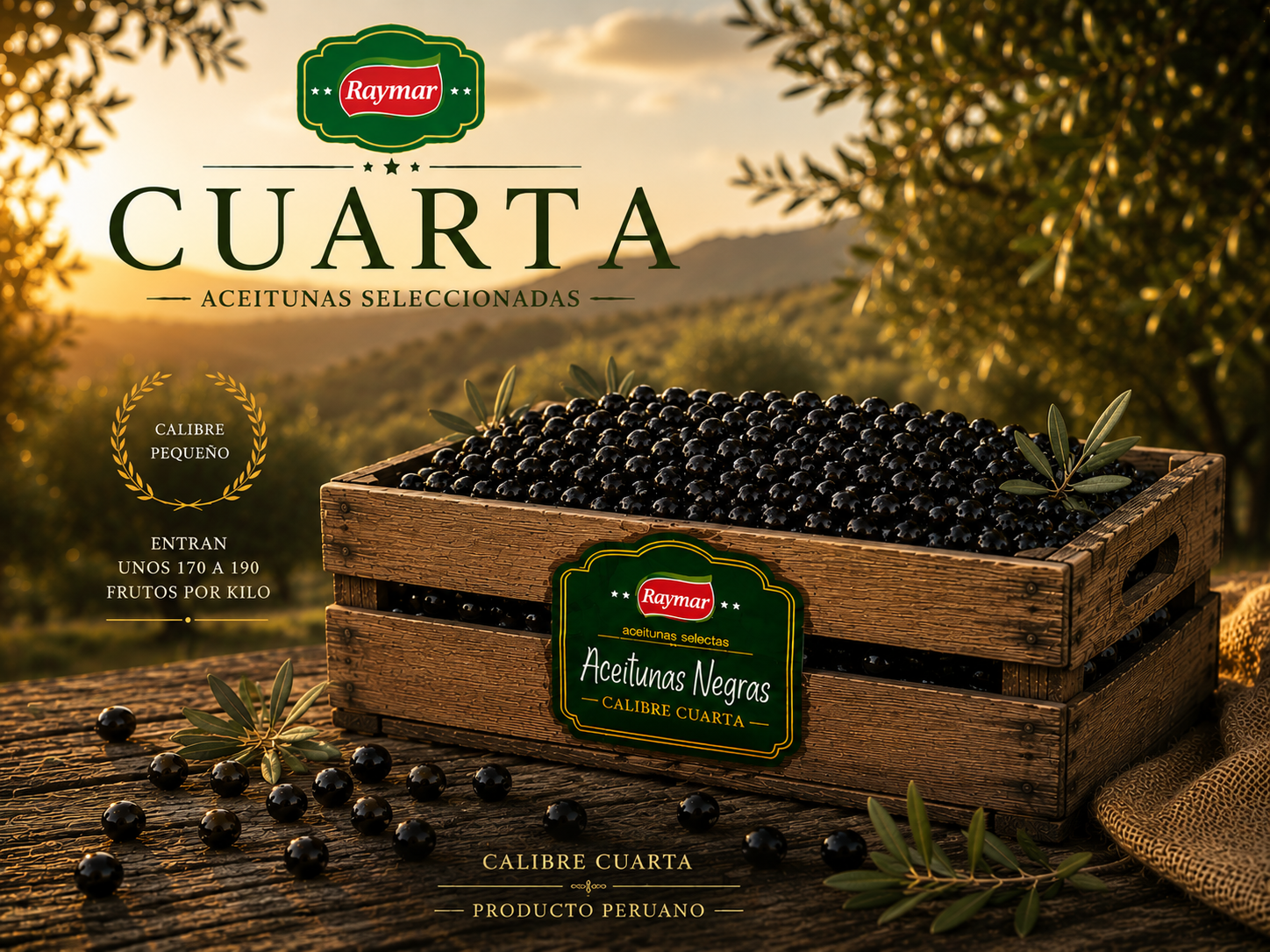 Aceitunas Calibre Cuarta