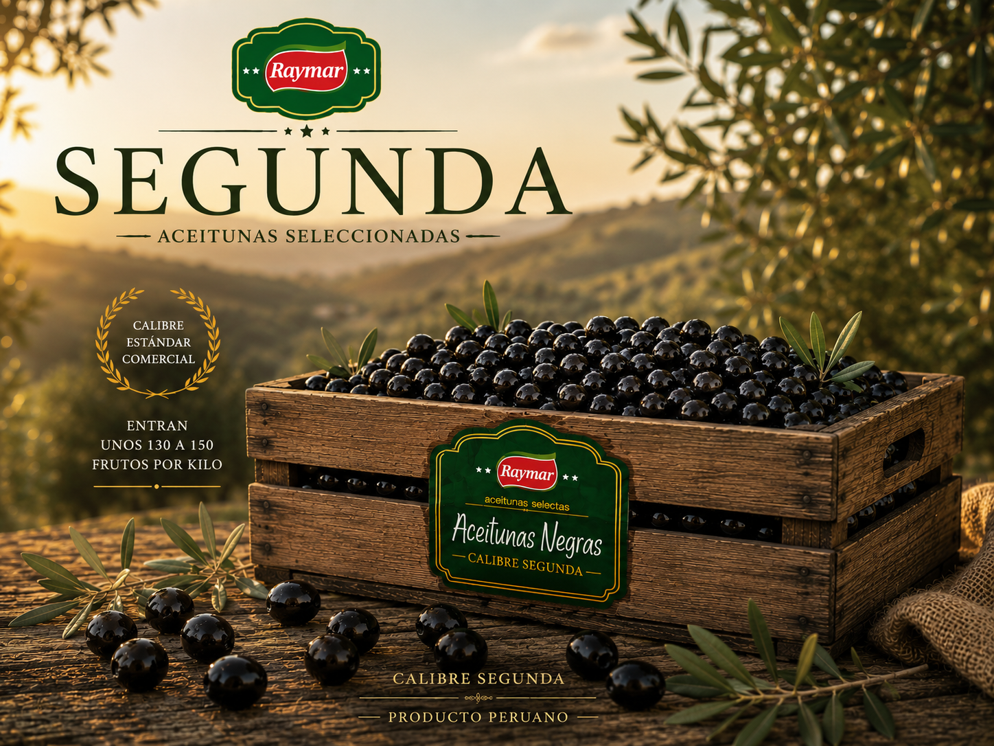Aceitunas Calibre Segunda