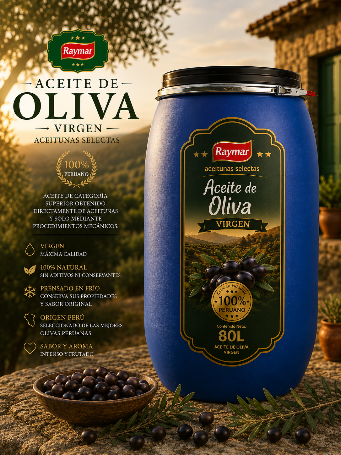 Aceite de Oliva Virgen 80 Litros